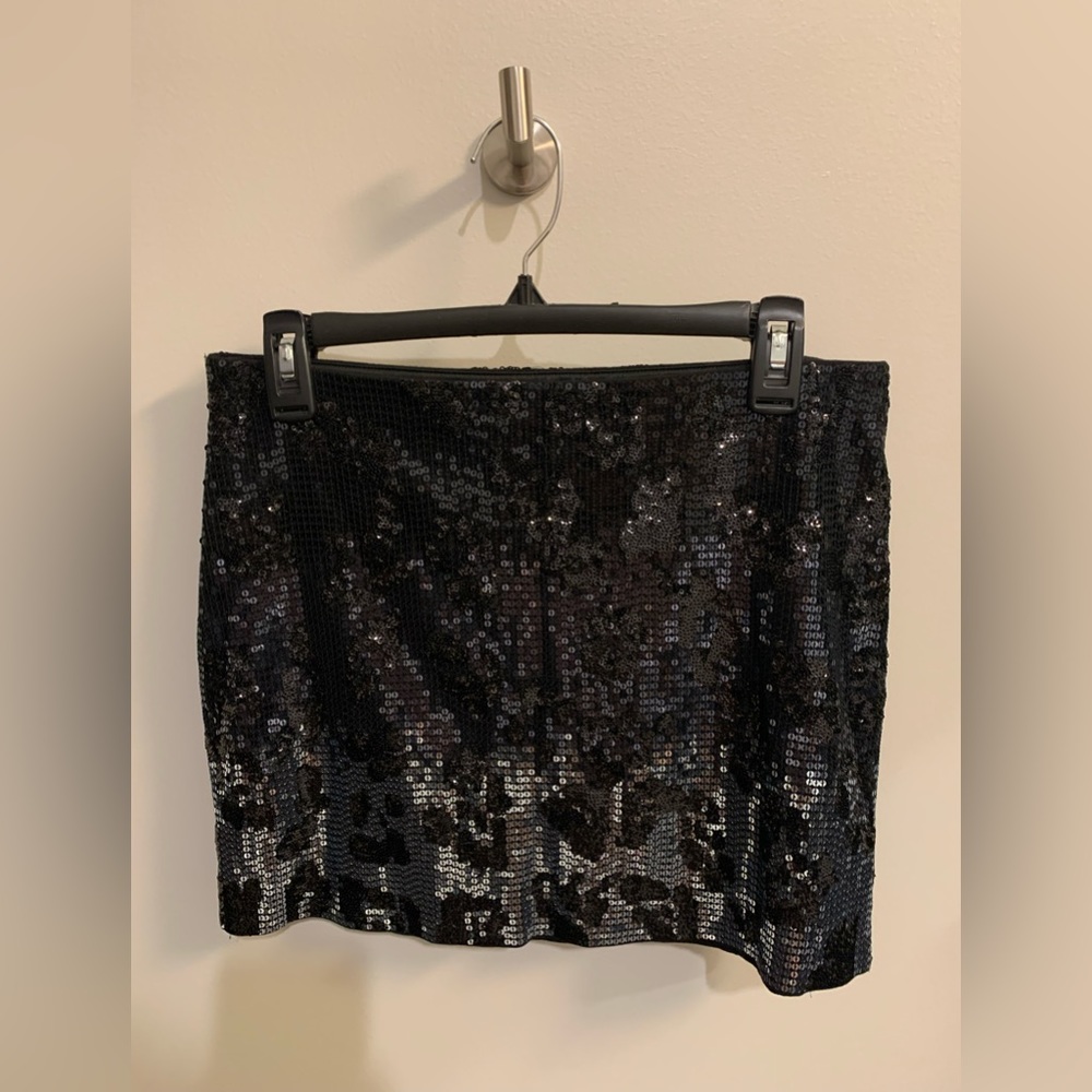 Express Ombre Women Sequin Leopard Skirt, size s